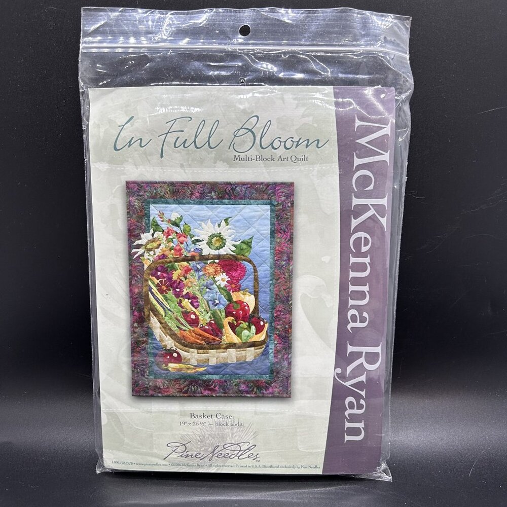 McKenna Ryan In Full Bloom “Basket Case” Block 8 Applique Quilt Sewing Pattern